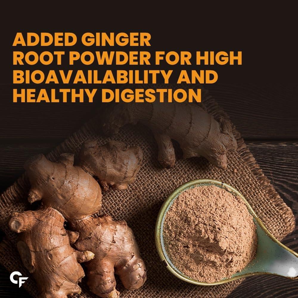 Carbamide Forte Carbamide Forte Curcumin Tablets with Piperine Tablets with 95% Curcuminoids |Anti inflammatory Supplement for Adults with Curcuma Longa, Turmeric Powder & Ginger 60 Veg Tablets (Pack of 3)