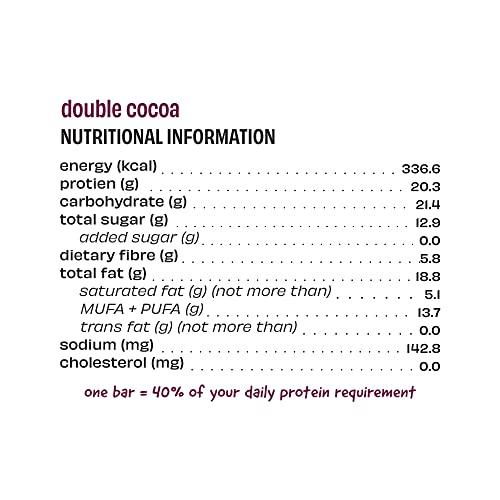 The Whole Truth The Whole Truth - High Protein Double Cocoa 20g Protein Bar - Pack of 5 x 67g each - No Added Sugar - No Preservatives - No Artificial Flavours - All Natural