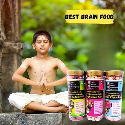 THE GOOD COMPANY Jammu Tawi Express | Mata Vaishno Devi famous Dry fruits nuts combo Pack of 03 Jars | Oil rich Almonds/Badam, Creamy cashews/Kaju & Roasted salted Pistachios | 660g | Family Value pack offer