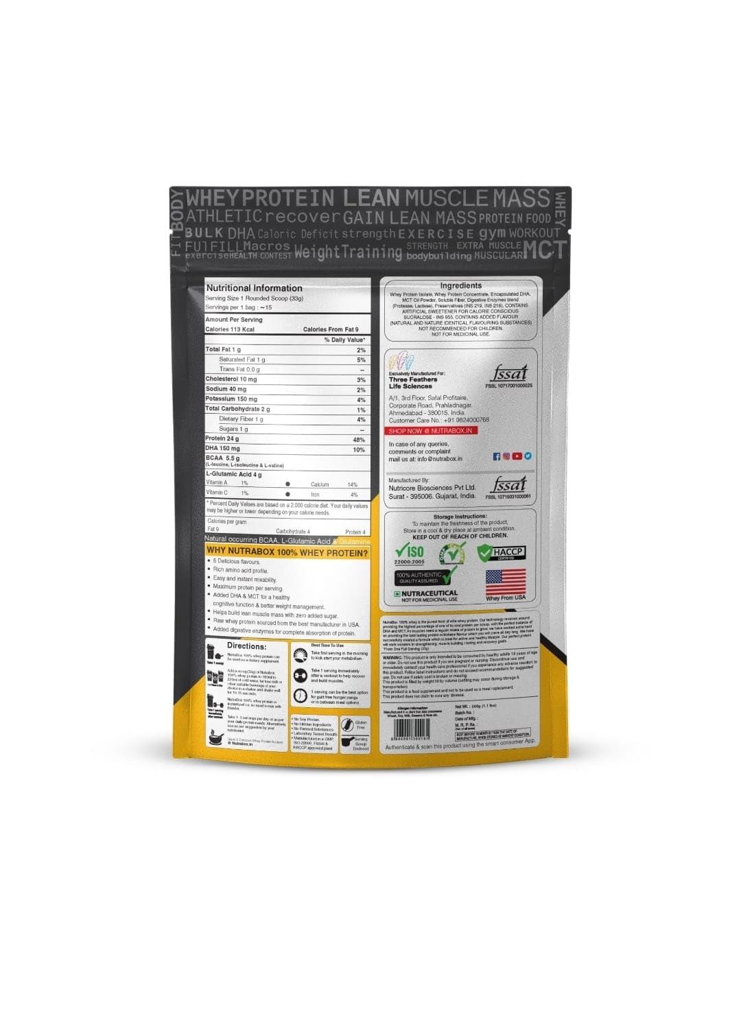 NUTRABOX Nutrabox 100% Whey Protein Powder (Chocolate Peanut butter)