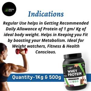Green Sun Green Sun 100% Whey Protein Powder 1Kg (Chocolate Flavor) | Imported Whey | Gold Standard | Added Digestive Enzymes | Enriched with BCAA | Healthy | Diet Friendly | Pack of 1 Without Shaker