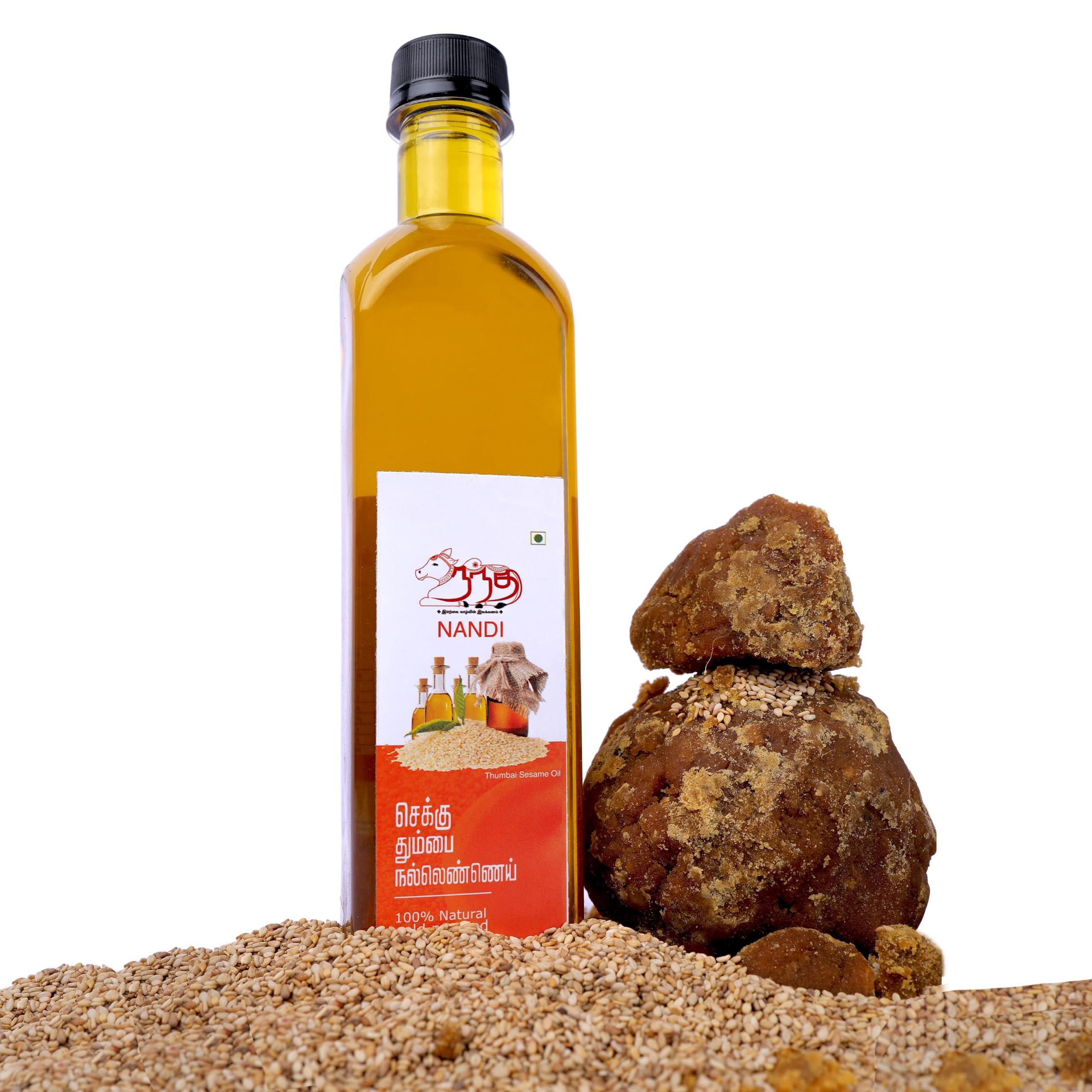 NANDI Nandi Premium Cold Pressed Thumbai Seasame Oil (thumbai nallennai) (500 ml)