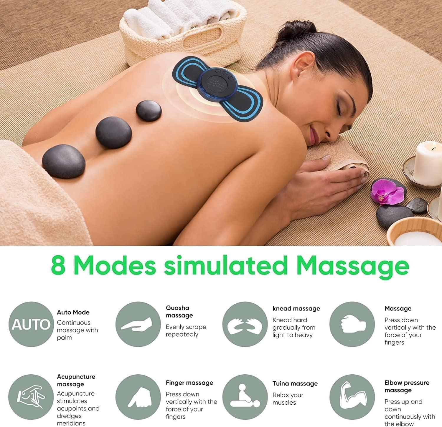 Generic Mini Massage Machine mini massager portable rechargeable full body massager for pain relief with 8 Mode Ems neck cervical massager (Body Massager) (VIB-MASS)