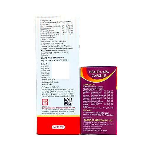 HERBSHD Order now vitamin B Plexavit L Syrup and Health aim capsule combo pack