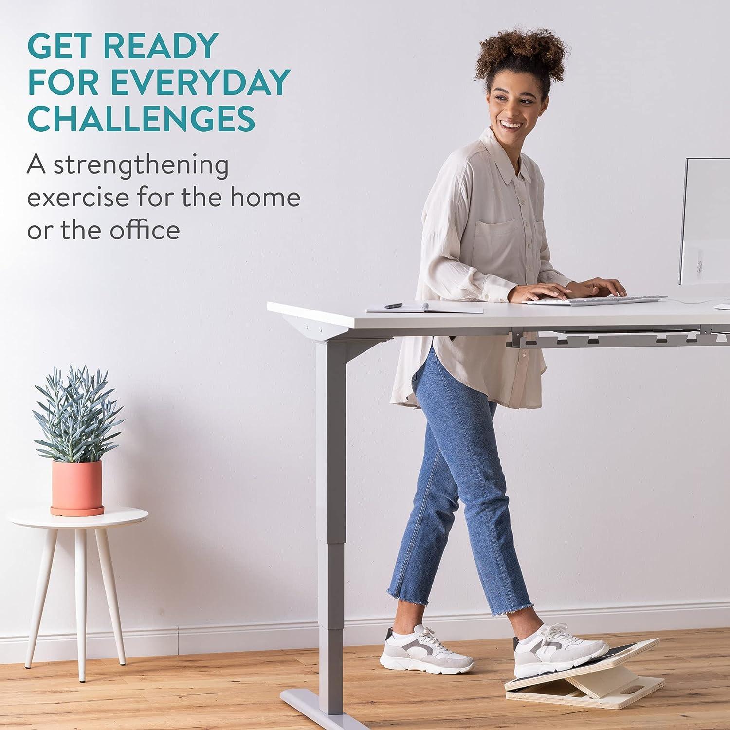 Health benefits Health benefits Wooden Slant Board - Calf Stretch Adjustable Incline Board Portable Anti-Slip for Pain Relief from Plantar Fasciitis Tendinitis and More