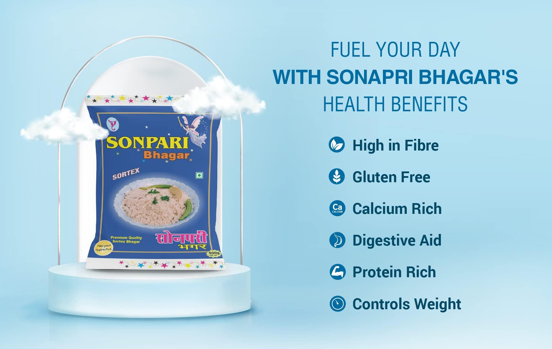 Sonpari Sonpari Bhagar | Barnyard Millet | Bhagar for Vrat (Upvas/Fast) - 500 gm (1 Pouch 500GM)