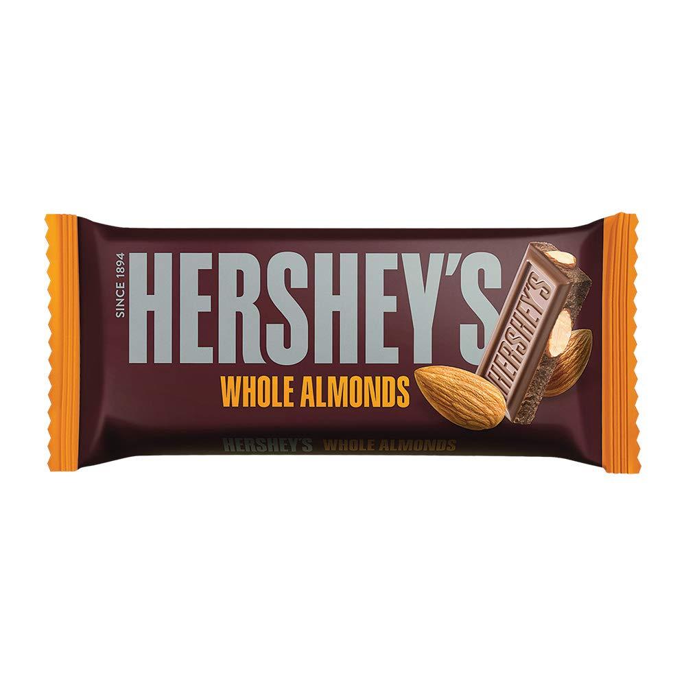 HERSHEY'S Hershey's Whole Almonds Chocolate Bar, 40g (Pack of 6)