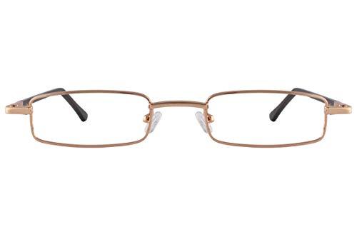 Visions India VisionsIndia Unisex Rectangle Full Frame Power Reading Glasses (+1.25, Gold, Siz-PC)