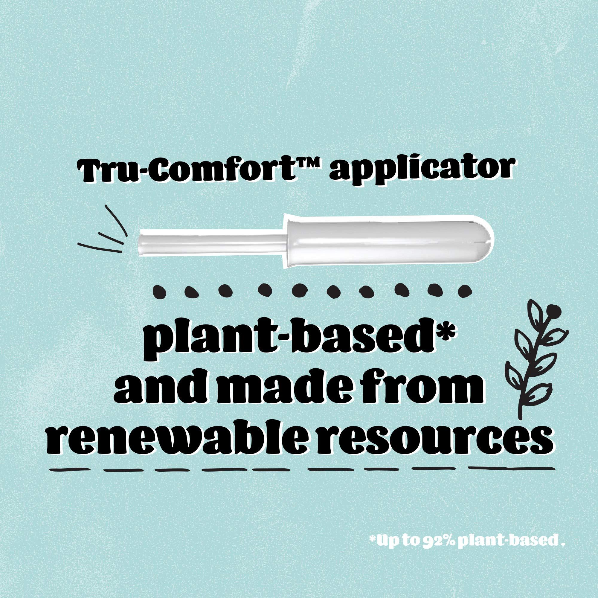 o.b. o.b. Organic Tampons with New Plant-Based Applicator, 100% Organic Cotton, Super, 18Count