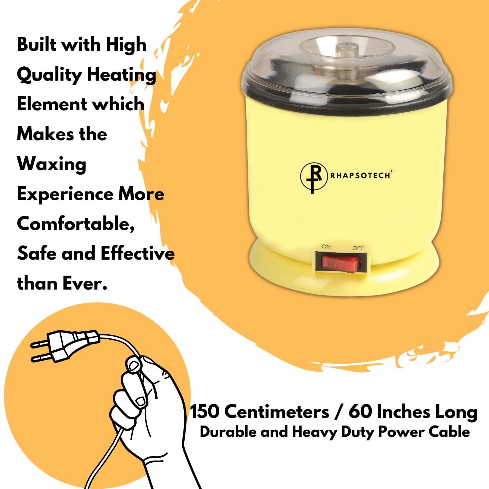RHAPSOTECH Rhapsotech Wax Heater for Waxing | Wax Machine for Waxing with Auto Cut-Off Feature | Wax Heater for Waxing for Women | Automatic Wax Heater | (Cream)