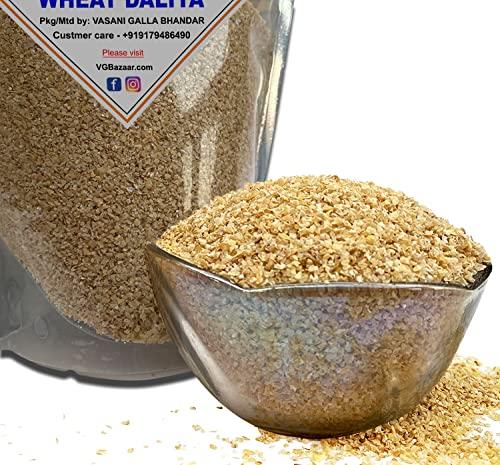 VGBNP VGBNP Roasted Wheat Dalia, (Roasted Dalia) Broken Roasted Wheat Dalia (Bhuja Gehu Dalia/Roasted gehun Ka Dalia) Healthy Grains Fiber Rich Immunity Builder Roasted Dalia- 1kg