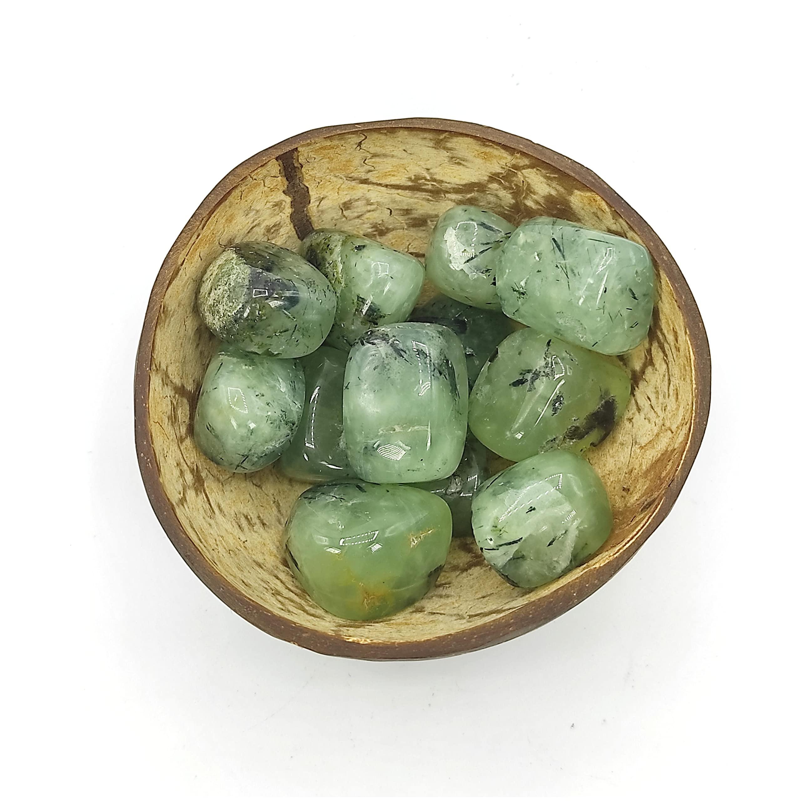 Plus Value Plus Value Vastu-South East Prehnite Crystals in Coconut Bowl (200 Grams)
