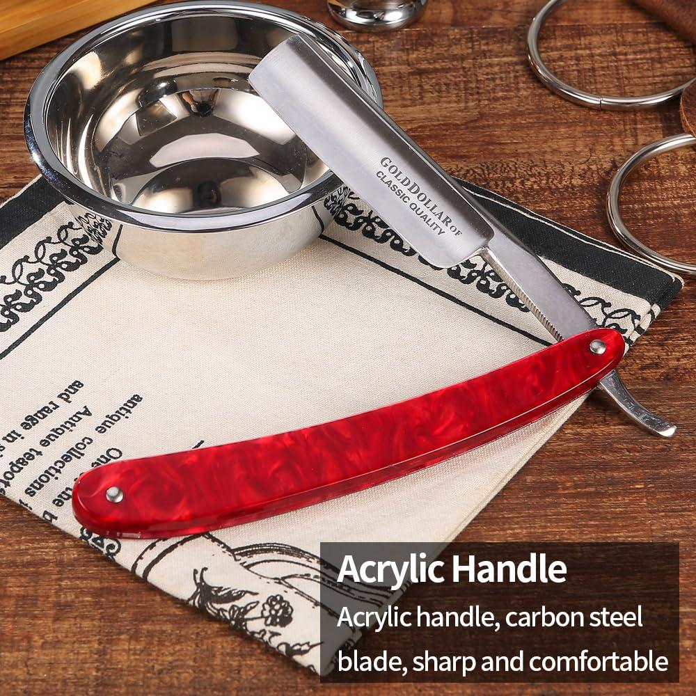 Gold Dollar GOLD DOLLAR Straight Edge Razor Men Without Stabilizer Barber Straight Razor With Acrylic Handle Shaving Safety Razor