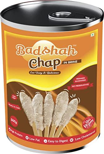 Badshah Chap Badshah Chap SOYA Chaap in Brine, 800g (Vegan, Chunks on Stick, 500g Drained Weight, Rich in Plant Protein, SOYA Chap)