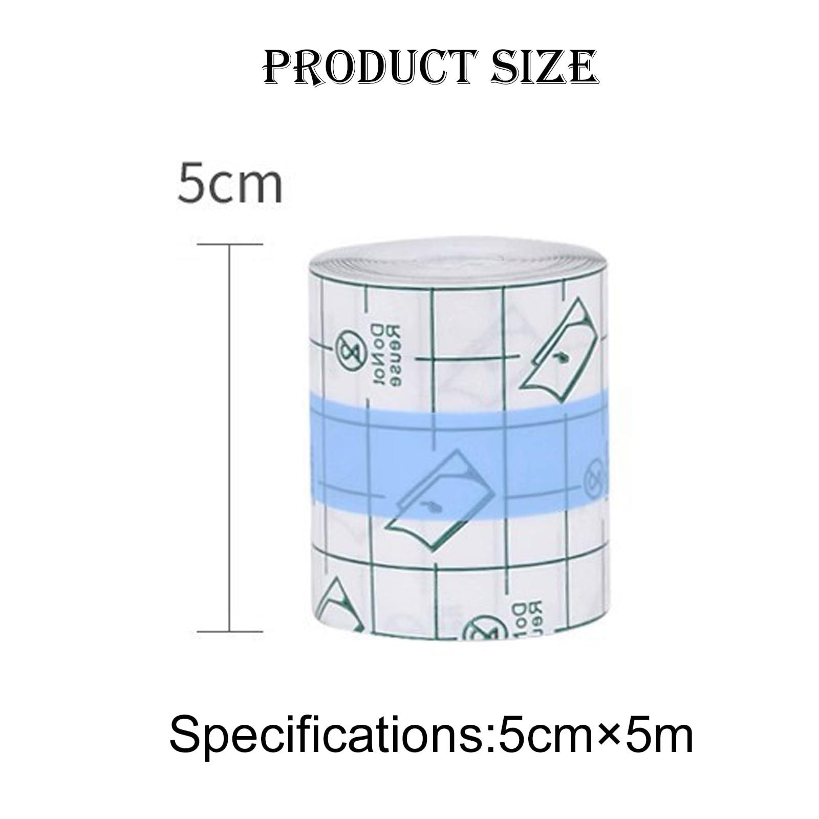 OXYGLOBE Transparent Stretch Adhesive Bandage,Band Aid Waterproof Bandages for Wounds Clear Waterproof Bandages Dressing Tape Bandaid Strips Waterproof Clear Adhesive Bandages(5 Cm * 5 M).