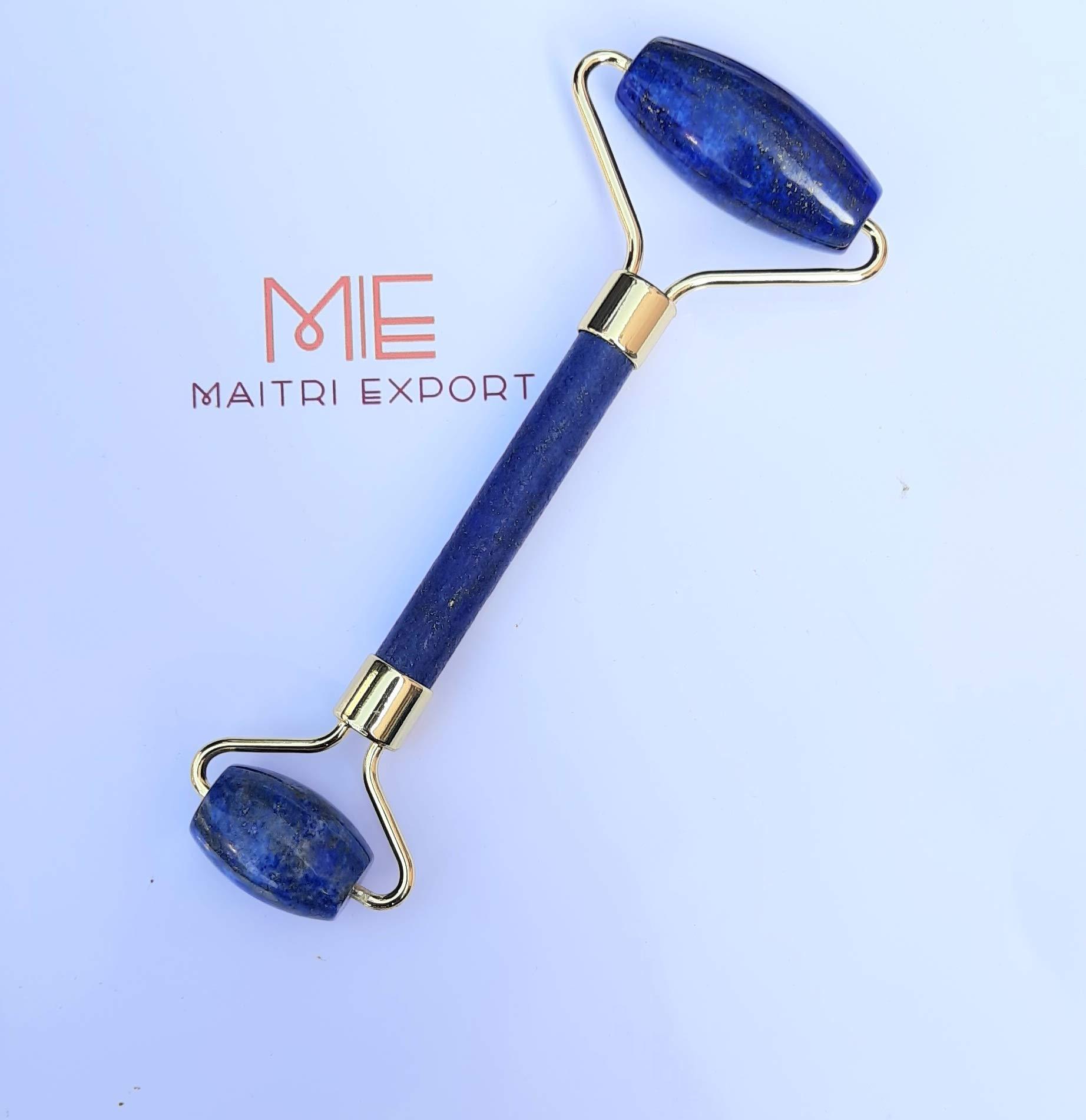 Maitri Export Maitri Export Lapis Lazuli Smooth Facial Roller & Massager Natural Lapis Lazuli Massage Jade Stone for Face Eye Neck Foot Massage Tool (Lapis Lazuli )