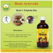 BASIC AYURVEDA BASIC AYURVEDA Triphala Ras (Juice) 1000 Ml | Ayurvedic Supplements For Digestive Health | Pleasent Natural Taste First Press Virgin Juice | Prepared From Fresh Harad, Baheda, and Amla