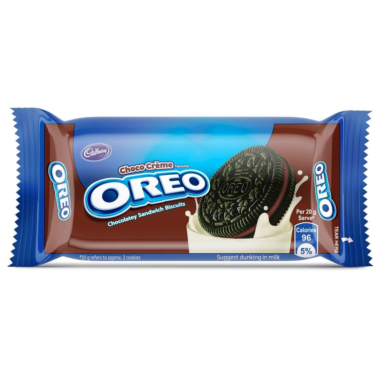 Cadbury Cadbury Oreo Choco Crème Flavored Chocolatey Sandwich Biscuits, 51.5g (Pack of 40)