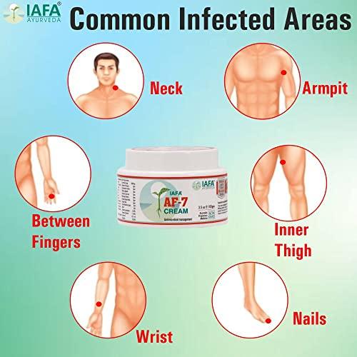 IAFA IAFA Ayurvedic AF-7 Cream 50gms- Natural cure for Fungal infections | Fast Relief from Ringworm, Skin infections, Jock itch, Anti chafing, Intimate area itching, Skin rashes, Skin allergy | Anti Itching | Irritation | For All skin problems | Daad khu