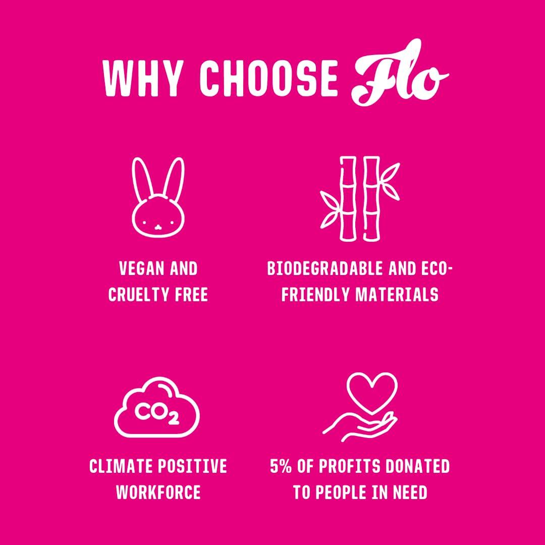 FLO FLO - Organic Applicator Tampons with Width-Wise Expansion, Natural Comfort Cotton, Plant-Based, Biodegradable & Plastic Free, Superior Leak-Busting Protection, Regular & Super Combo Pack, 14 Count