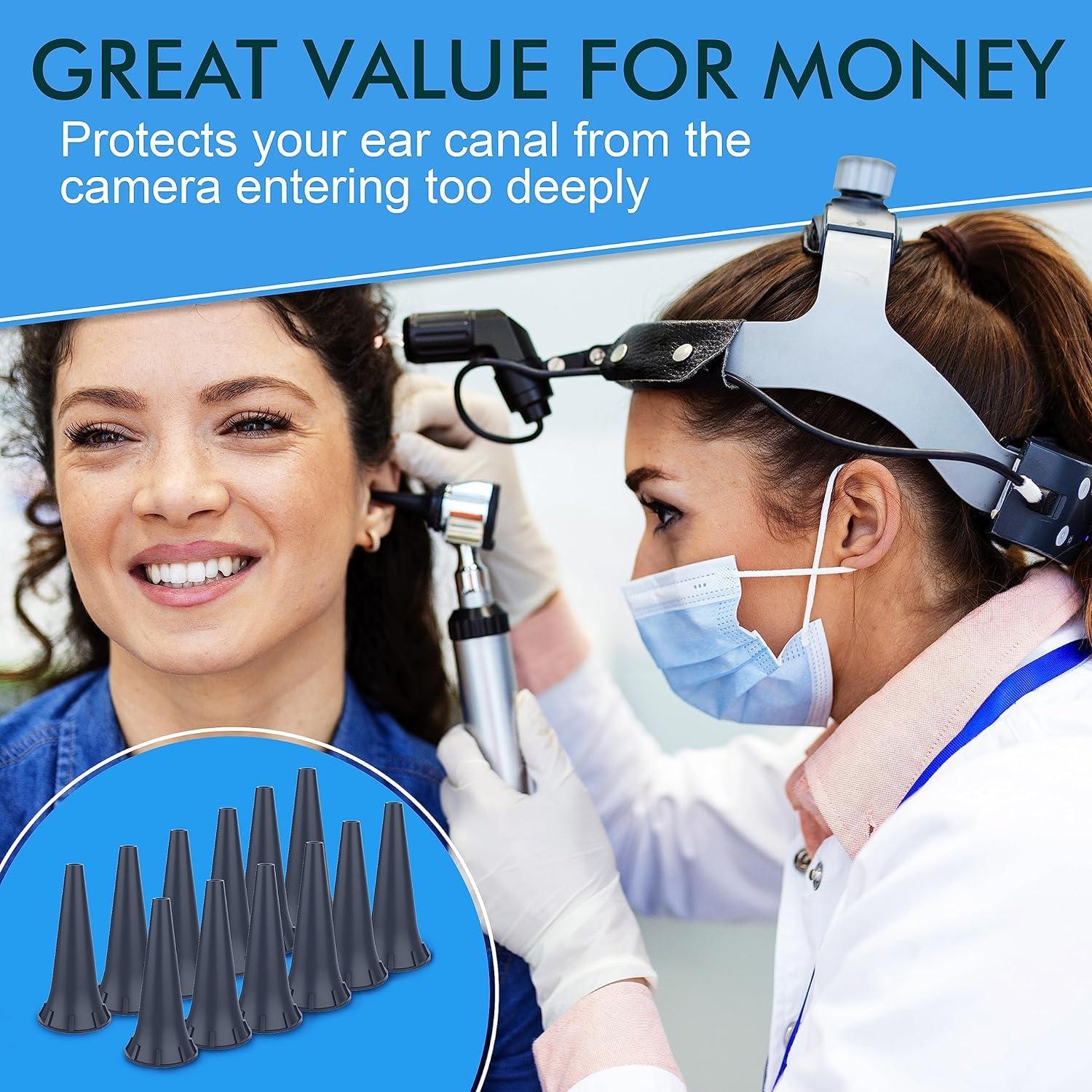 OTICA Otoscope Tips for K.a.w.e, Ries-ter and H.e.i.n.e compatible Otoscopes ear specula Cover Replacement Specula for Adults and Older Children Disposable (2.5 MM, 100 PSC)