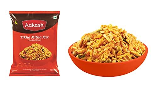 Aakash Namkeen Aakash Namkeen Tikha Mitha Mixture | The sweet and Spicy Mixture | Exotic Flavors | Healthy Indian Snacks | 600 Gm | (Pack of 3), 200 Gm Each.