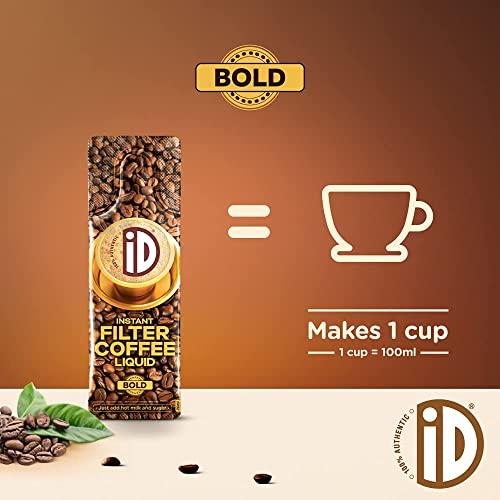 iD 100% Authentic iD 100% Authentic Instant Filter Coffee Decoction - Pack of 20 , 400ml Coffee Liquid (20ml x 20), Sachet