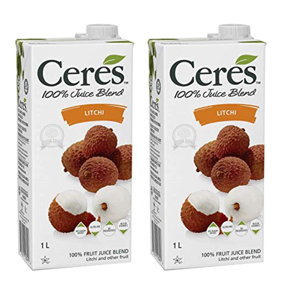 Ceres Ceres Litchi 100% Fruit Juice, 1000 ml, 2 Pack, White