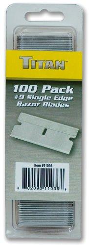 Titan Single Edge #9 Razor Blades, Heavy Duty.009\"\" Thickness, 100 Pack