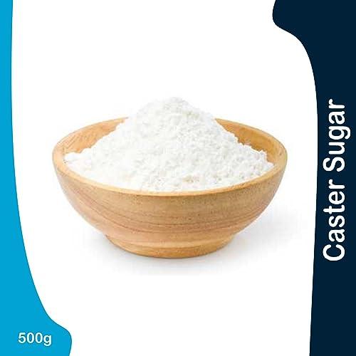 Organic Platter Castor Sugar|Desi Shakkar Bura|Caster Sugar|Pissi Khand|Chini Powder for Baking|White Sugar Bura|Desserts Sugar|Sulphurless Sugar|Chini Powder for Baking-Jar (500g)