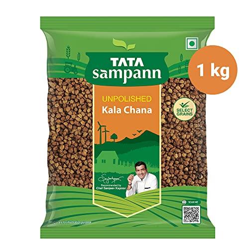 Tata Sampann Tata Sampann Pure Cashews Whole | Kaju | Rich in Protein, Magnesium, and Phosphorus | Hand-picked Nuts & Dry Fruits | 200g & Tata Sampann Unpolished Kala Chana, 1kg