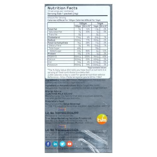 GnB GRANULES n BEANS Granules n Beans Lemongrass Ginger Chai Instant Tea Premix - (10 Sachet x 14g = 140g) (Pack of 2)