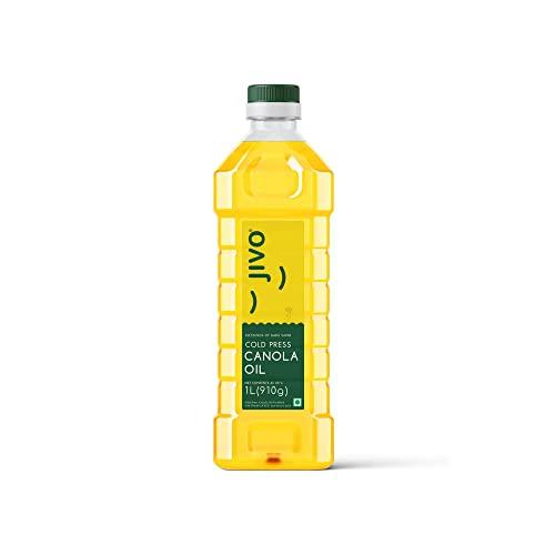 Jivo Jivo Canola Cold Press Edible Oil 1 Litre + Jivo Extra light Olive Oil 1 Litre | Pack of 2 | Healthy Cooking Oil for Daily use | Recommended by Indian Medical Association
