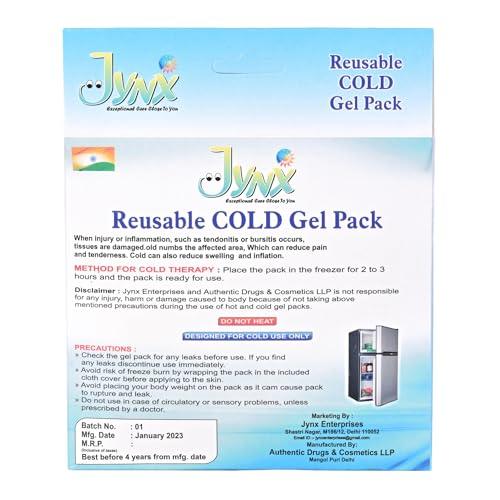 JYNX JYNX Reusable Cold Gel Pack for Effective Pain Relief and Comfort Versatile and Convenient Cooling Therapy Solution for Aches and Discomfort, Pack of 2 (Medium (130mm*240mm))