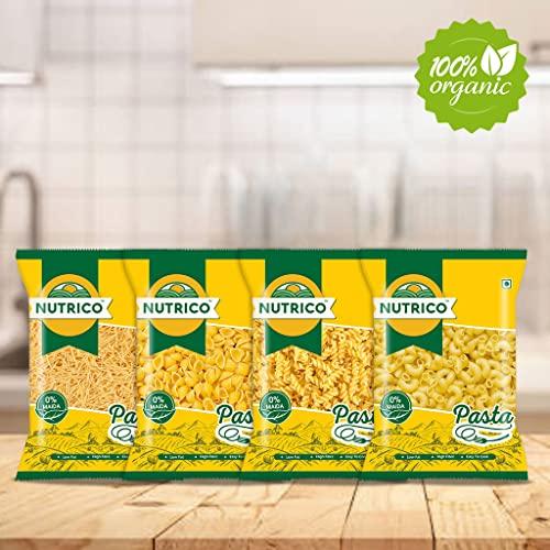 Nutrico Nutrico Macaroni Pasta, 1 kg, made with 100% Suji, 0% Maida, High Protein Elbow, Pure Natural Durum Wheat, Rich In Fiber, Vegan, Non-GMO
