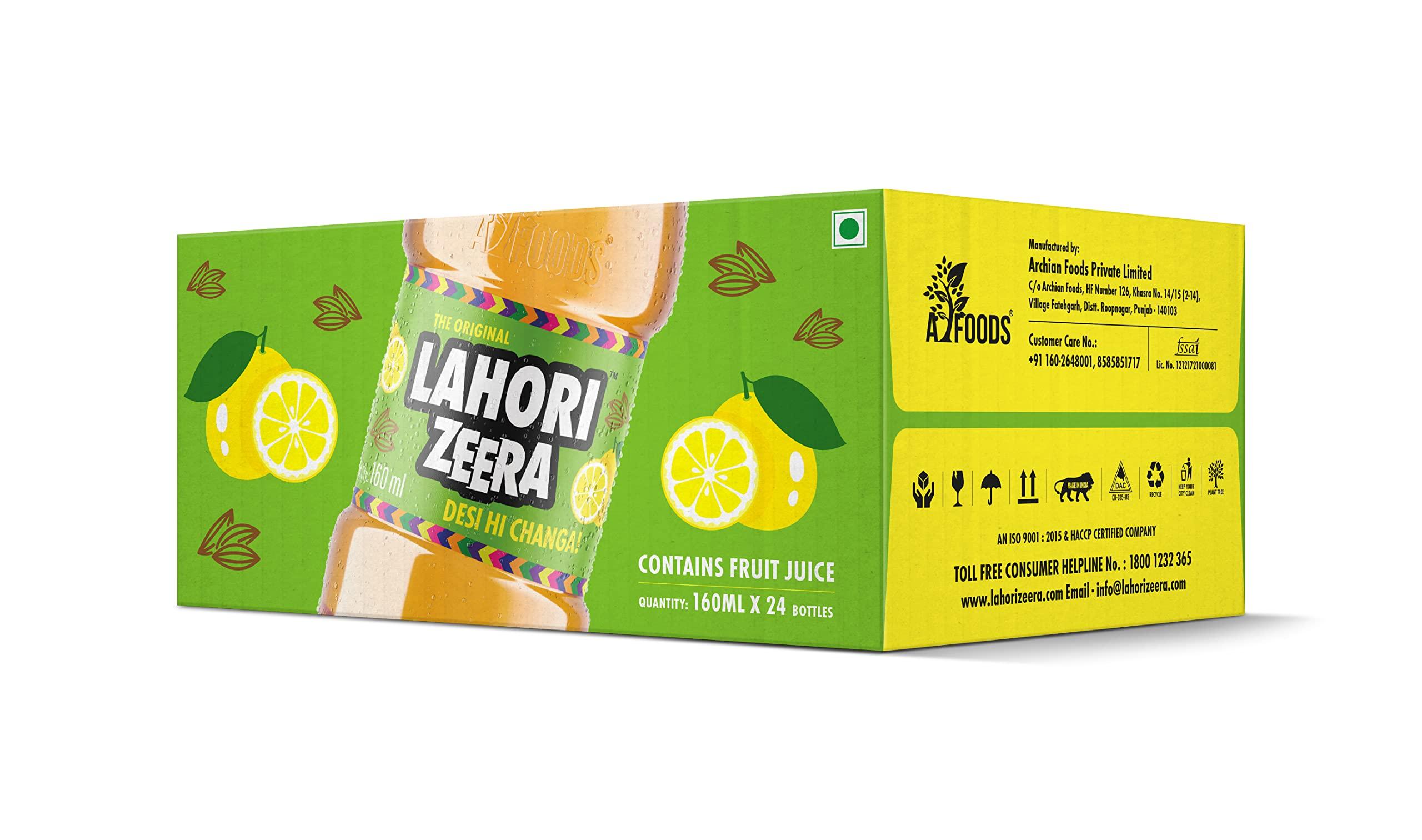 LAHORI ZEERA LAHORI ZEERA : 160mL | Pack Of 24 Bottles | Desi Hi Changa