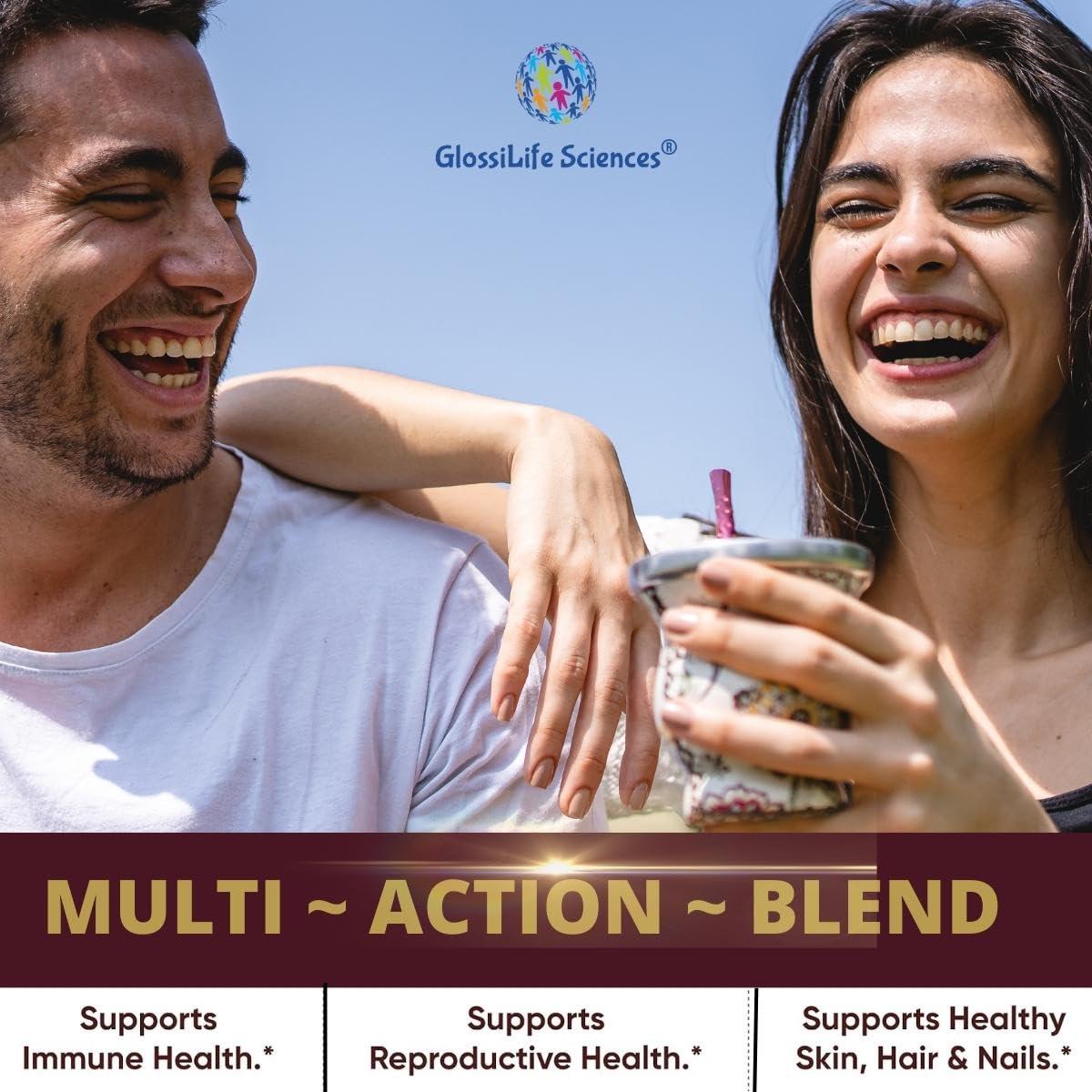 GlossiLife Sciences Quercetin with Bromelain 1000mg 5 in 1 Formula 90 Capsule