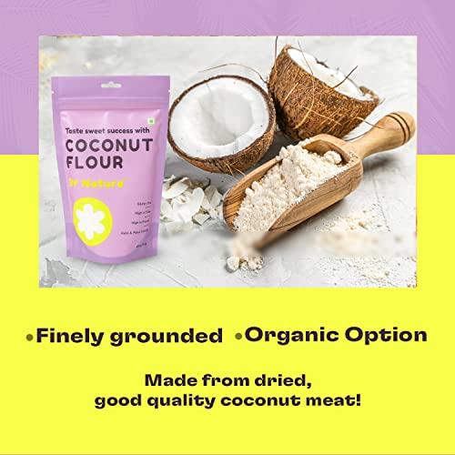 By Nature By Nature Coconut Flour, 500gm | Paleo, Keto Diet | Fiber & Protein Rich | Gluten free flour | Can be used for baking healthy cakes, cookies, bread, and delicious pancakes