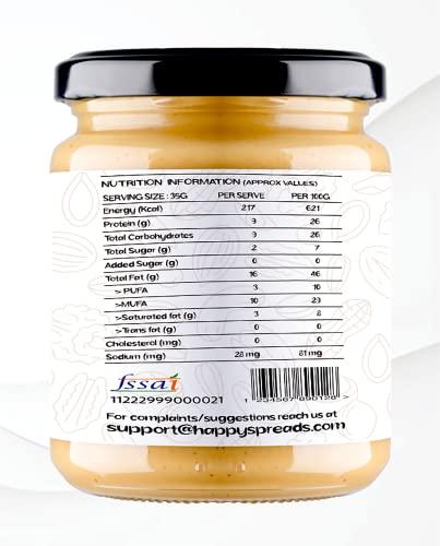 hs HAPPY SPREADS WAY TO HAPPY HEALTH Peanut Butter From Happy Spreads | All Natural | Gluten Free | Vegan | Cholesterol Free | Glass Jar | 300 Grams (Chocolate Creamy)