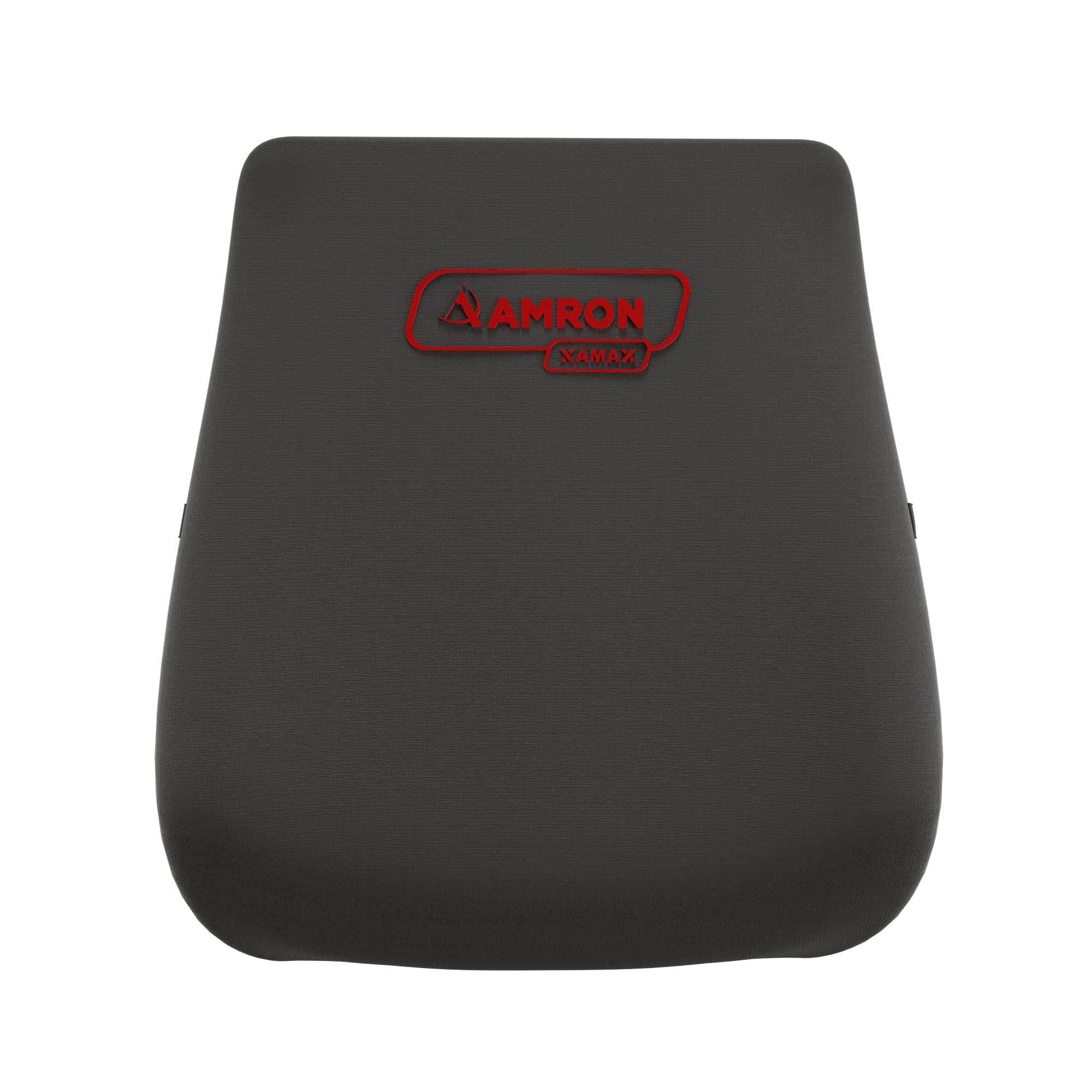 XAMAX XAMAX Foam Amron Backrest Pro F Lumbar Support Pillow Back Cushion Orthopedic For Car Seat | Office Chair | Full Back Support - Grey