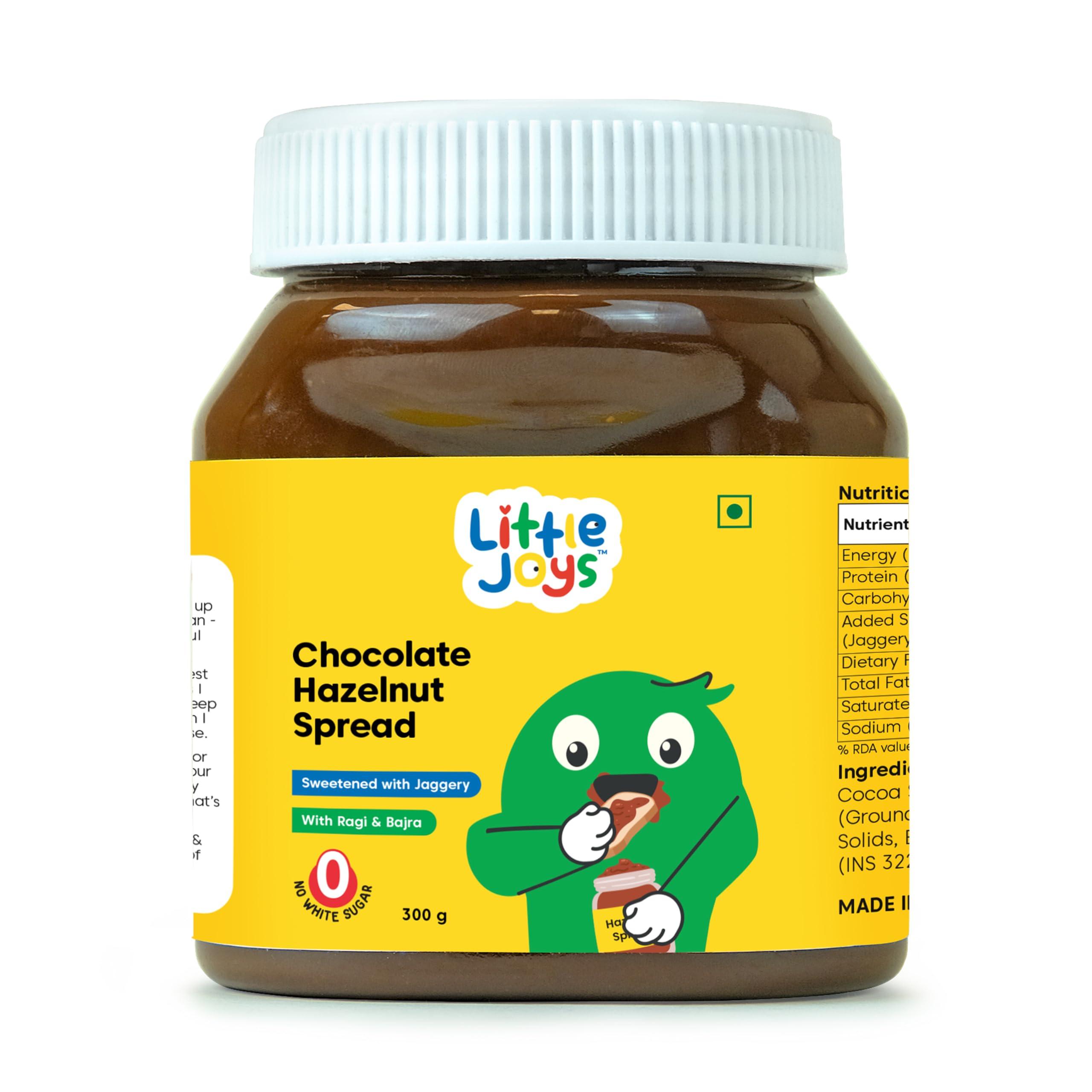 Little Joys Little Joys Chocolate Spread for Kids | Sweetened with Jaggery | With Rich Hazelnut, Cocoa, Ragi & Bajra | No Refined Sugar, No Palm Oil, No Preservatives | 300g