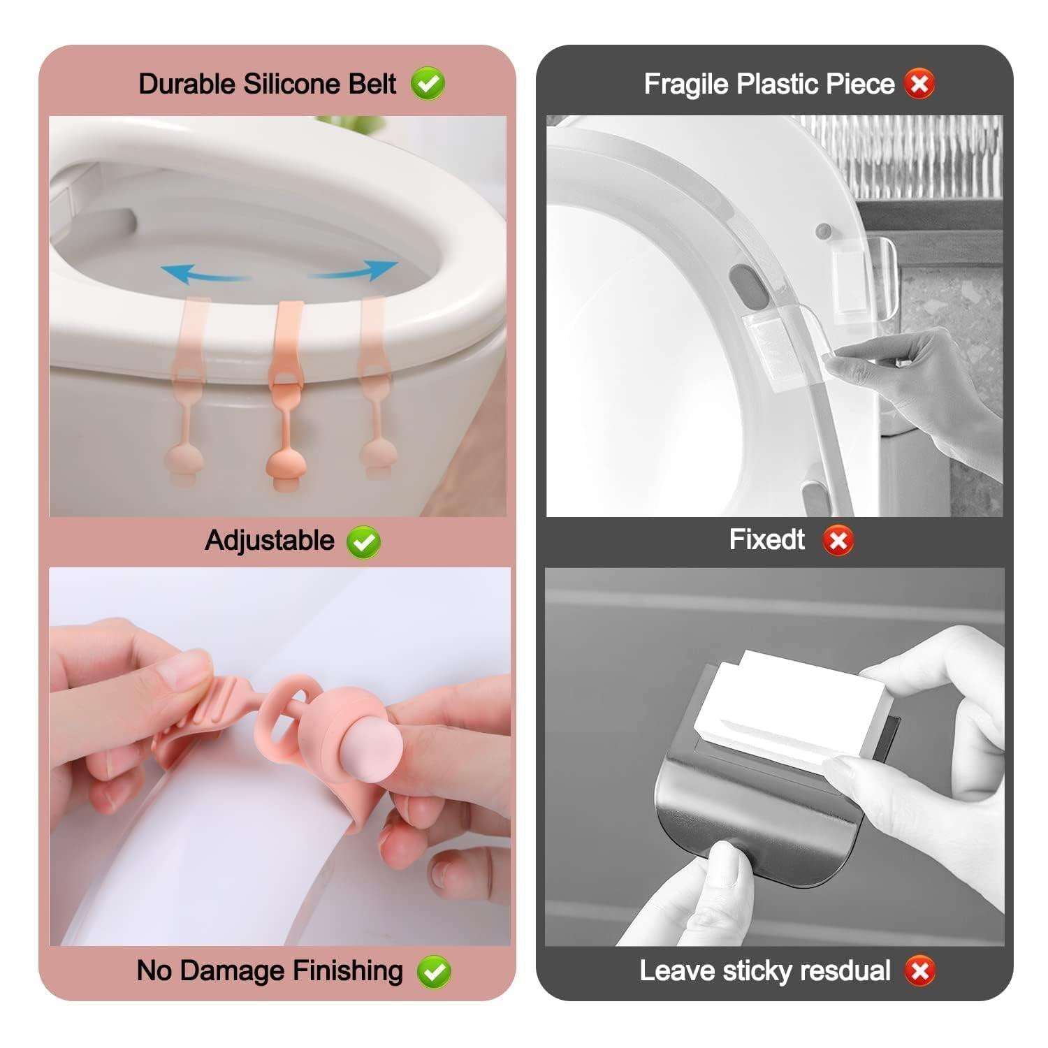 PUTHAK PUTHAK Toilet Seat Handle Lifter Household Toilet Handle, Seat Cushion Lifter, General Purpose Sitting Toilet Lifter Can Avoid Touching The Toilet Lid (Pack Of 4)