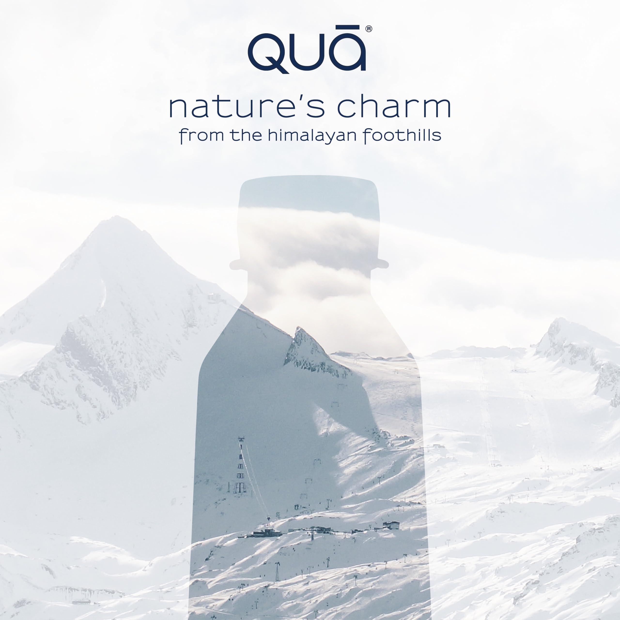 QUA Qua Natural Mineral Water 500ml | 500ml x 24 | From the Himalayan Foothills | Rich in Calcium, Magnesium and Other Minerals | Naturally Alkaline | Indias Finest Water | Bottled At Source