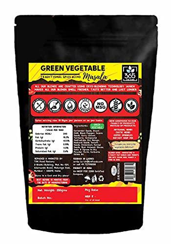 365 STORE TO DOOR 365 STORE TO DOOR Indian Spice – Jain Green Vegetable Masala, 250 gm | Homemade Powdered | for Healthy Cooking | Ready to use | All Seasonings Spices | Pure & Hygiene | Spice Mix – Pack of 1