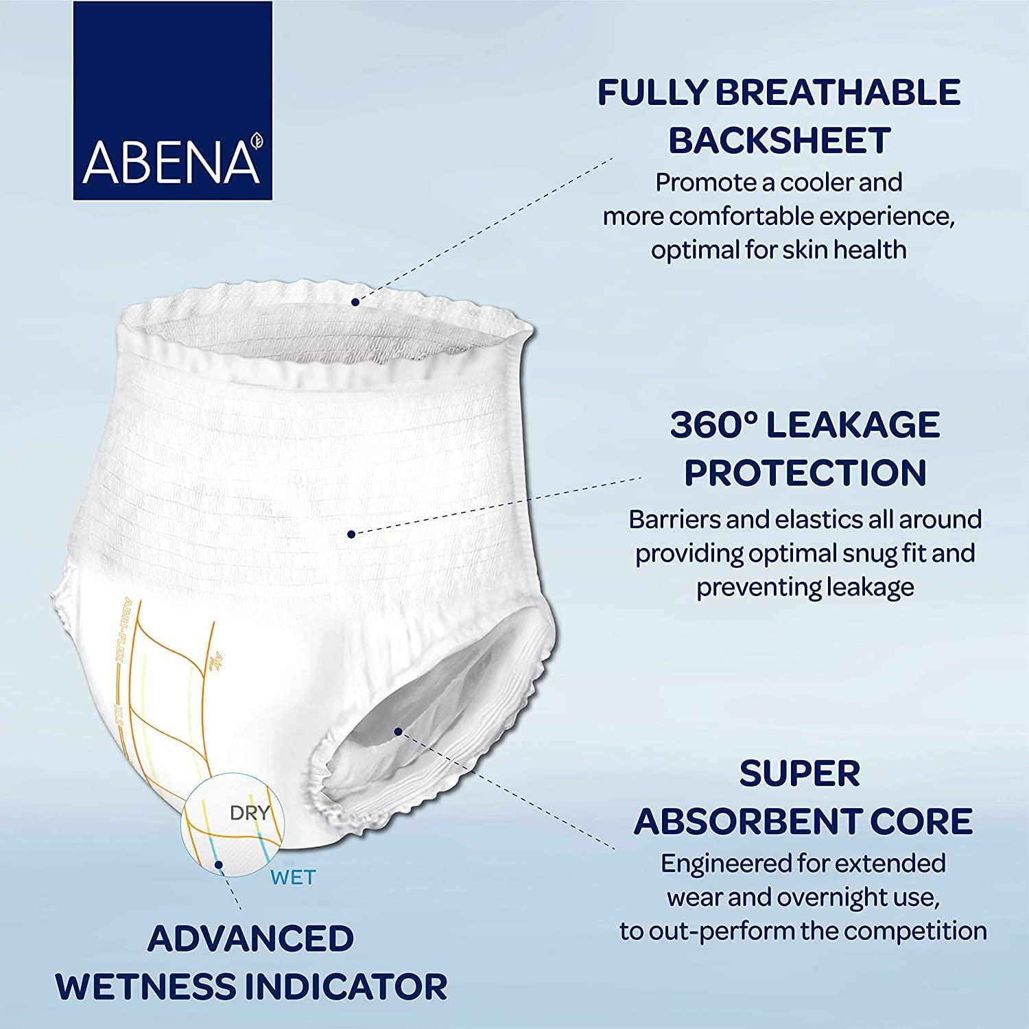 ABENA Abena Abri Flex Premium S1 60-90cm Hip/Waist Size, Pull Up, 1400ml