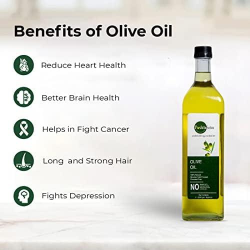 PoshtikSutra Poshtik Sutra Wooden Cold Pressed Olive Oil 1 litter (Himachal Pradesh)