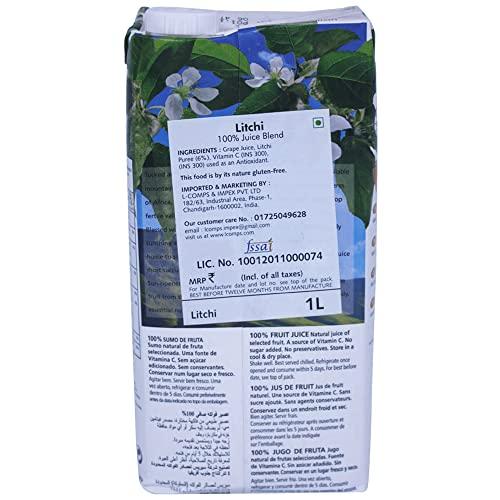 Ceres Ceres Litchi 100% Fruit Juice, 1000 ml, 2 Pack, White