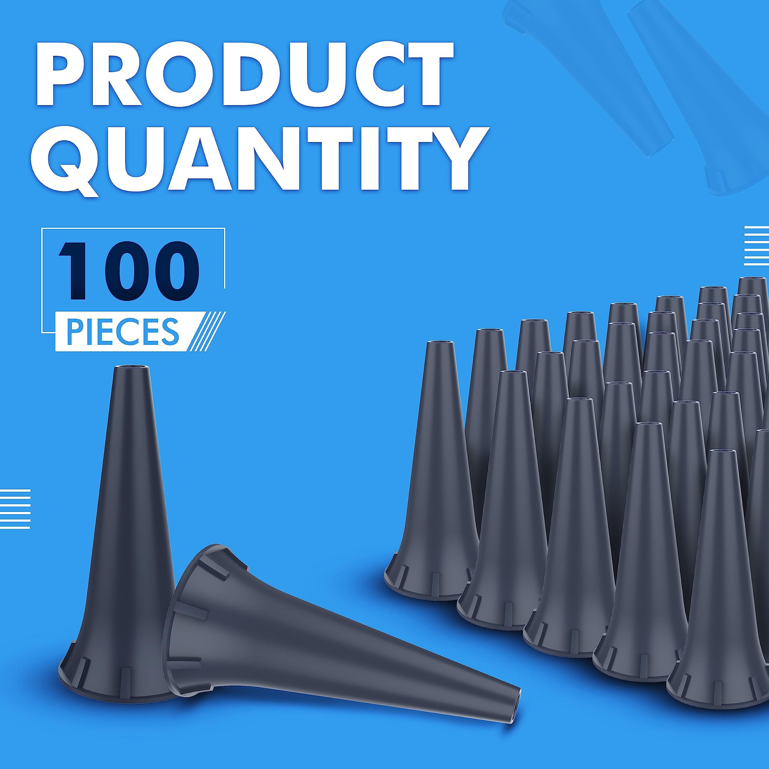 OTICA Otoscope Tips for K.a.w.e, Ries-ter and H.e.i.n.e compatible Otoscopes ear specula Cover Replacement Specula for Adults and Older Children Disposable (2.5 MM, 100 PSC)