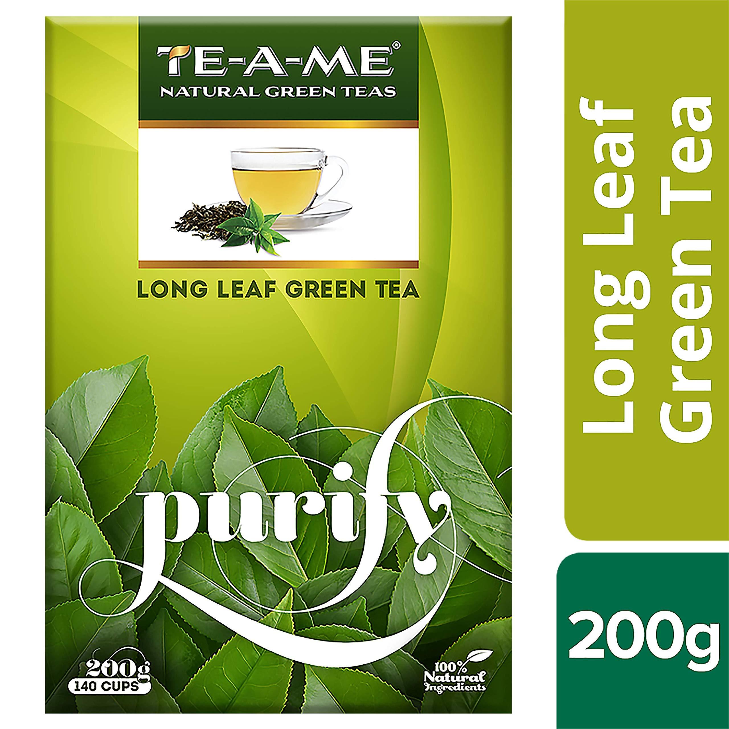 TE-A-ME TE-A-ME Long Leaf Green Tea, 200 gms | Green Tea | Green Tea Loose Leaves | Loose Green Tea | Loose Green Tea Leaves | Pure Green Tea