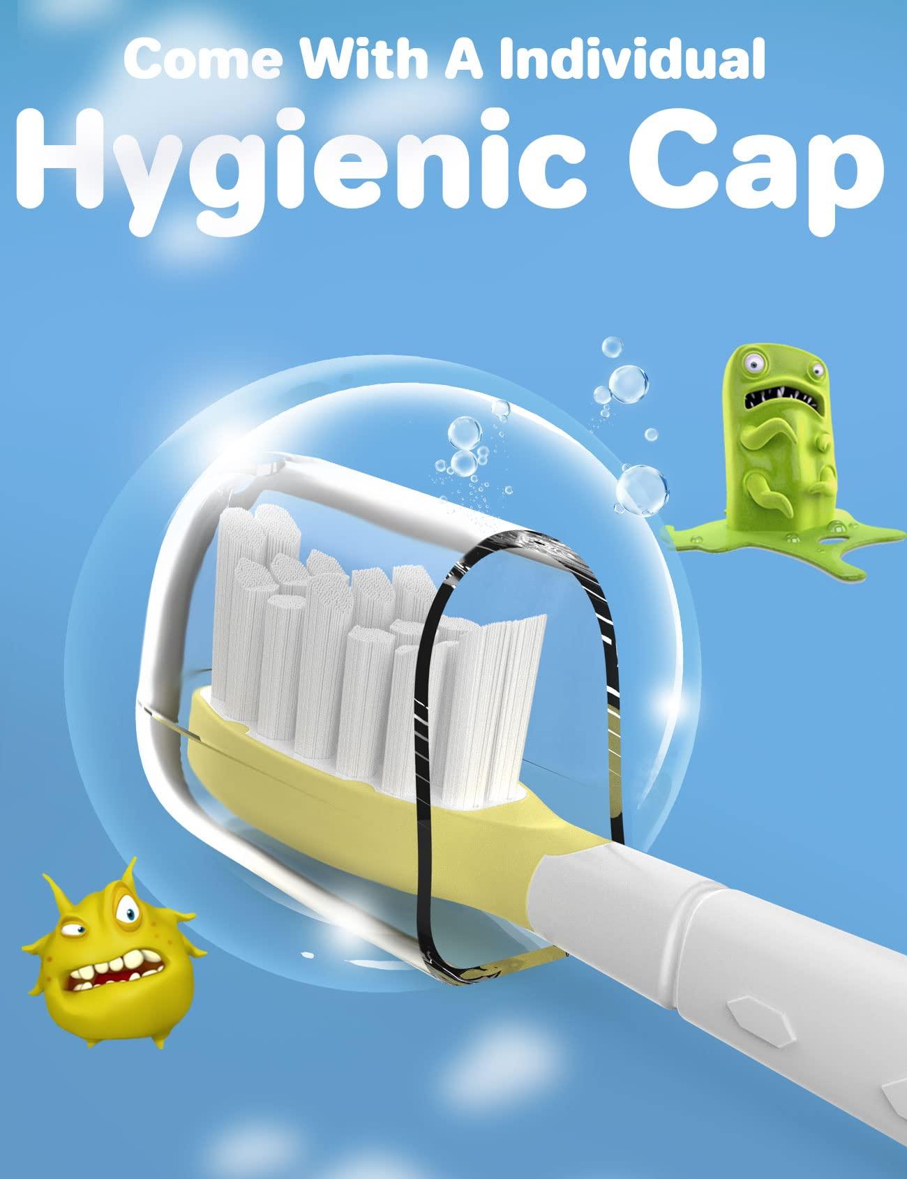 Futulkyus Futulkyus Replacement Heads for Philips Sonicare Kids Toothbrush - Over 7 Years Old Child Standard Soft Electric Children Brush Head for Boy Girl, HX6032/94 HX6042 HX6340 HX6034 HX6321 White 6 Pack